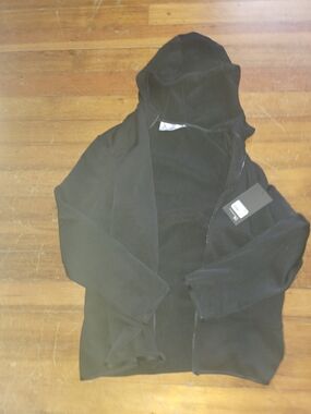 H&M Black Hooded Zip Jacket with Tag